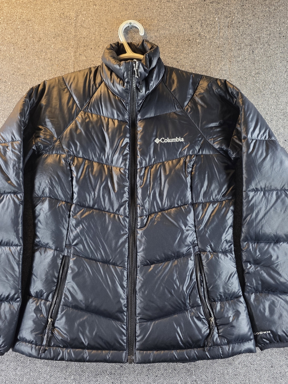 Columbia Gold 650 TurboDown Omni Heat Puffer Jacket Women XS Black Down